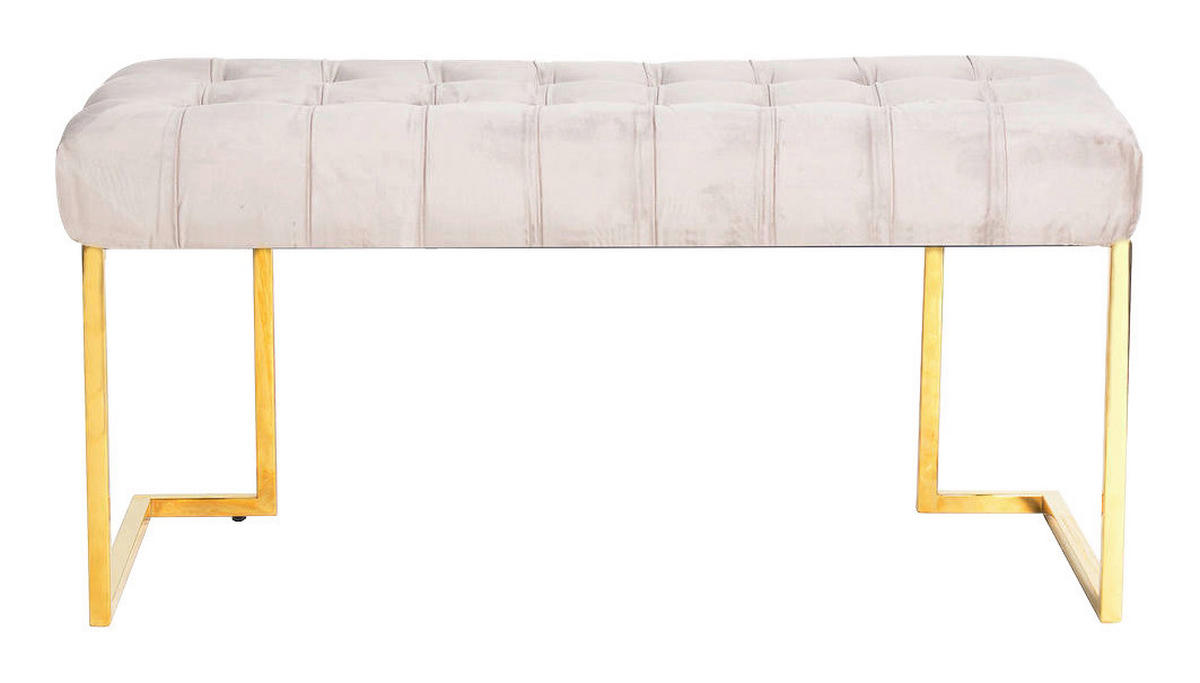 Sitzbank Rare 201 taupe B/H/T: ca. 47x48x100 cm Rare 201 - gold/taupe (47,00/48,00/100,00cm) - 360 Living