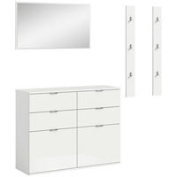 Garderobe Projekt X weiß weiß Hochglanz B/H/T: ca. 171x191x37 cm Projekt X - weiß (171,00/191,00/37,00cm) - xonox.home