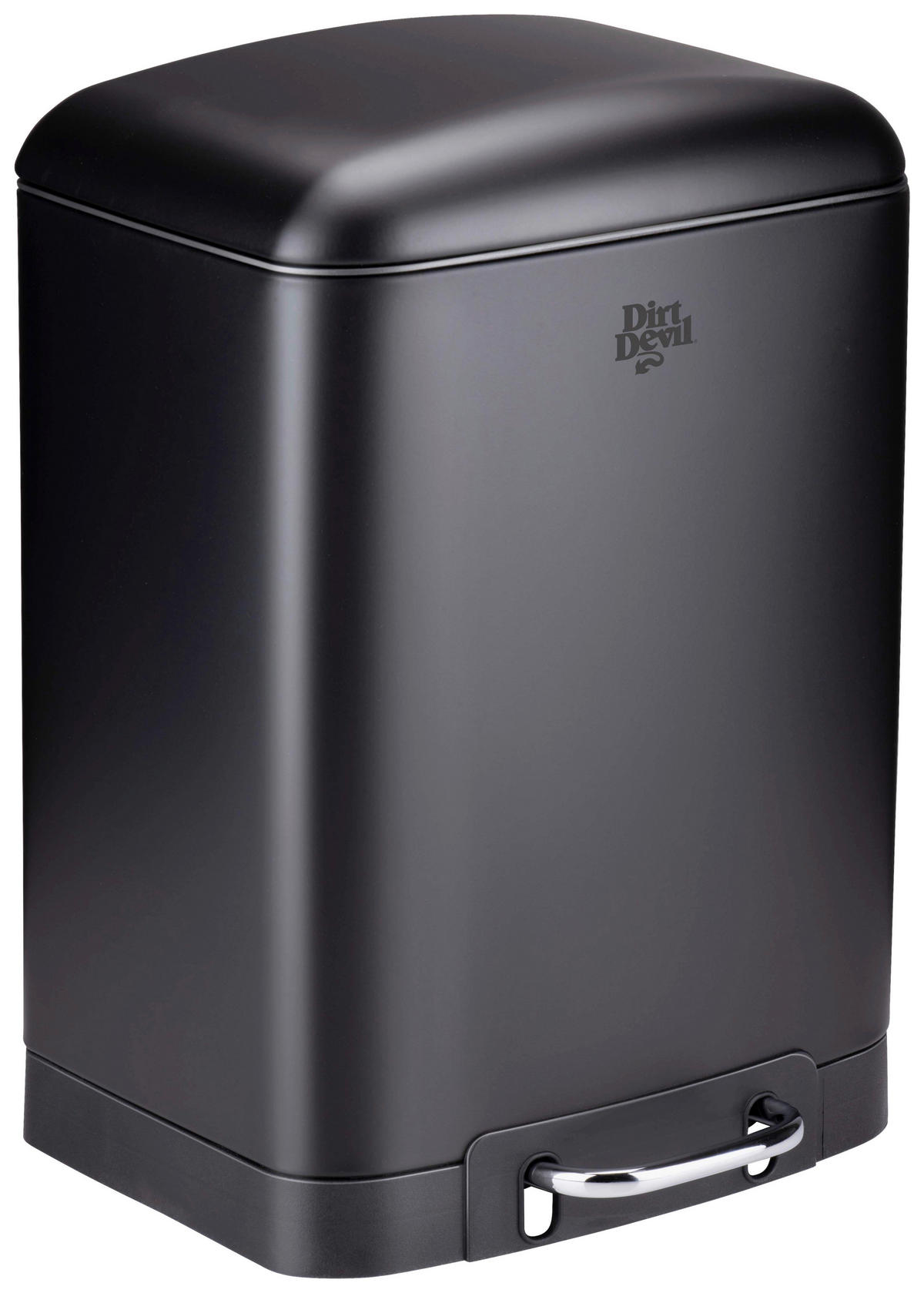 Dirt Devil Treteimer schwarz Edelstahl B/H/T: ca. 23x32,5x22,5 cm Treteimer 6l - schwarz (23,00/32,50/22,50cm) - Dirt Devil