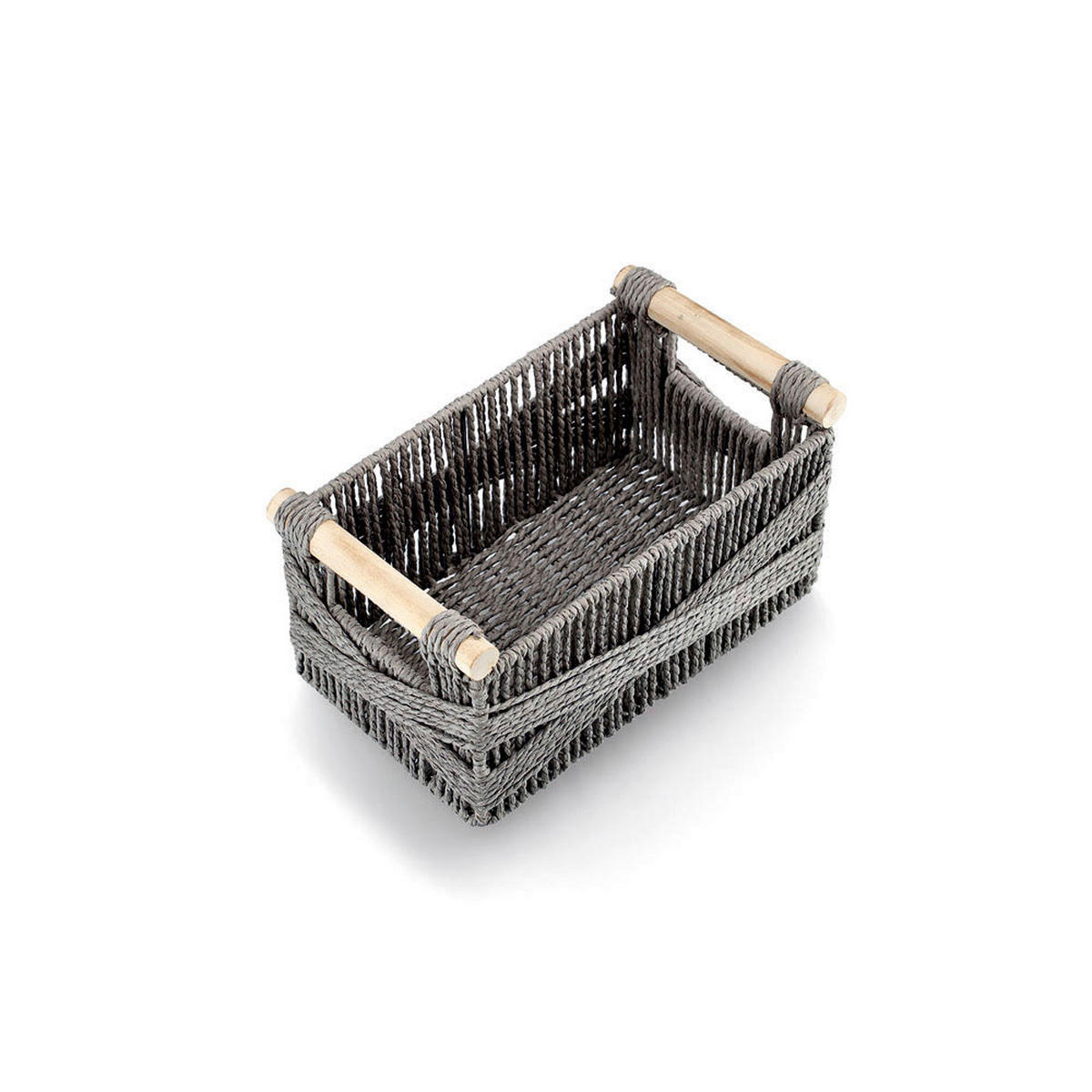 Zeller Aufbewahrungskorb grau Holz B/H/L: ca. 17x16x29 cm Aufbewahrungskorb - grau (29,00/17,00/16,00cm) - Zeller