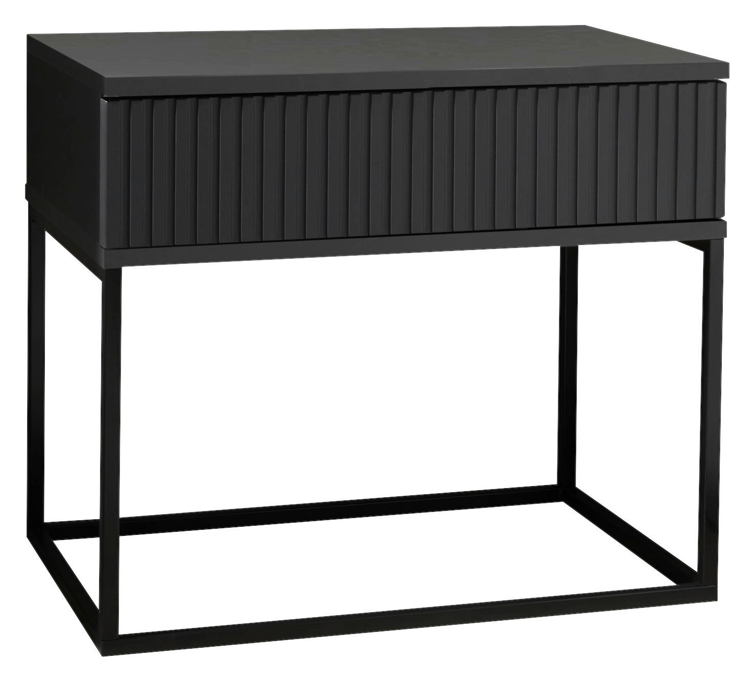 Graphit B/H/T: ca. 60x52x39 cm Marle_Nachtkonsole - Graphit/schwarz (60,00/52,00/39,00cm)