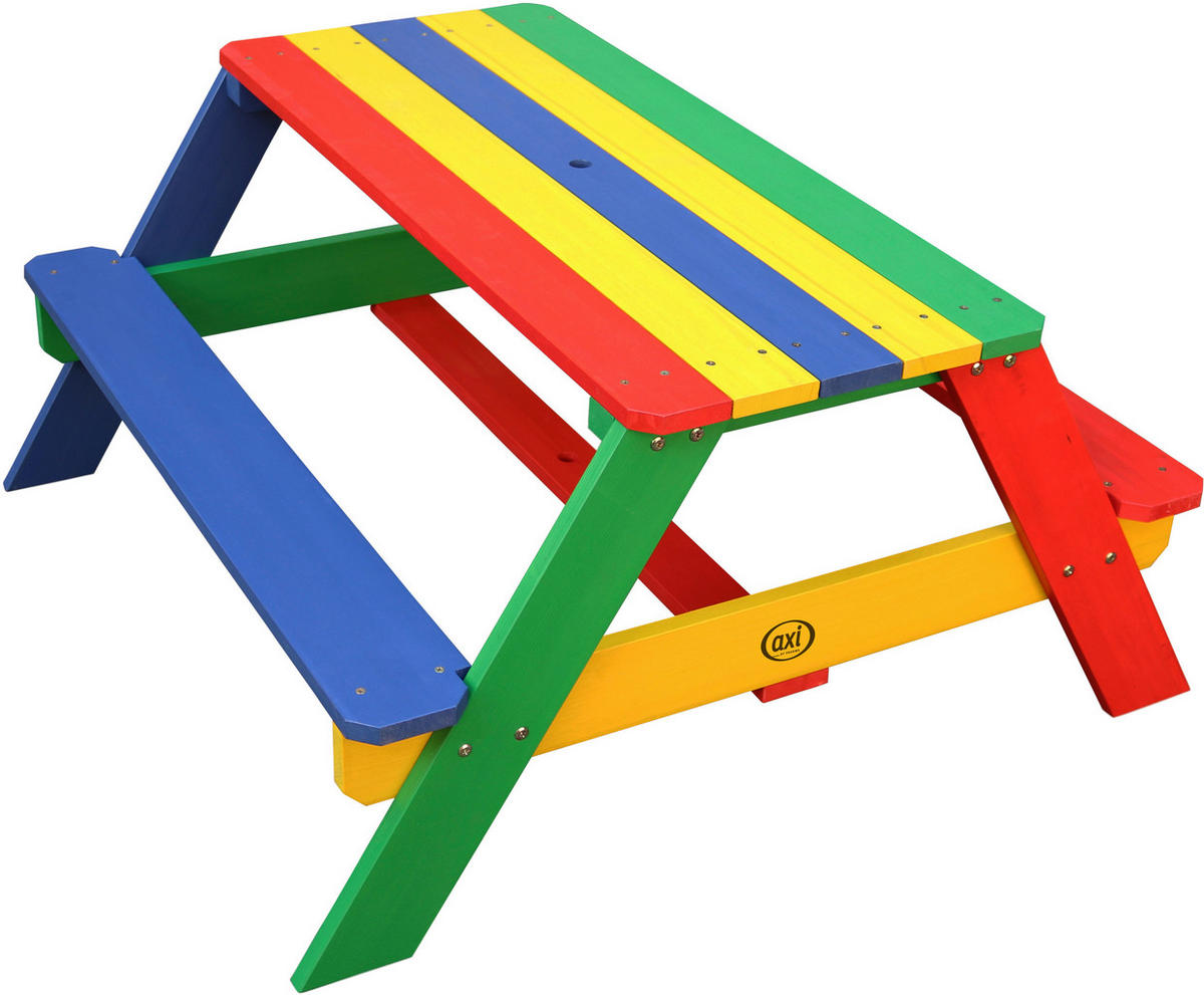 AXI Picknicktisch Nick bunt Holz B/H/L: ca. 98x49x95 cm Nick - bunt (95,00/98,00/49,00cm) - AXI