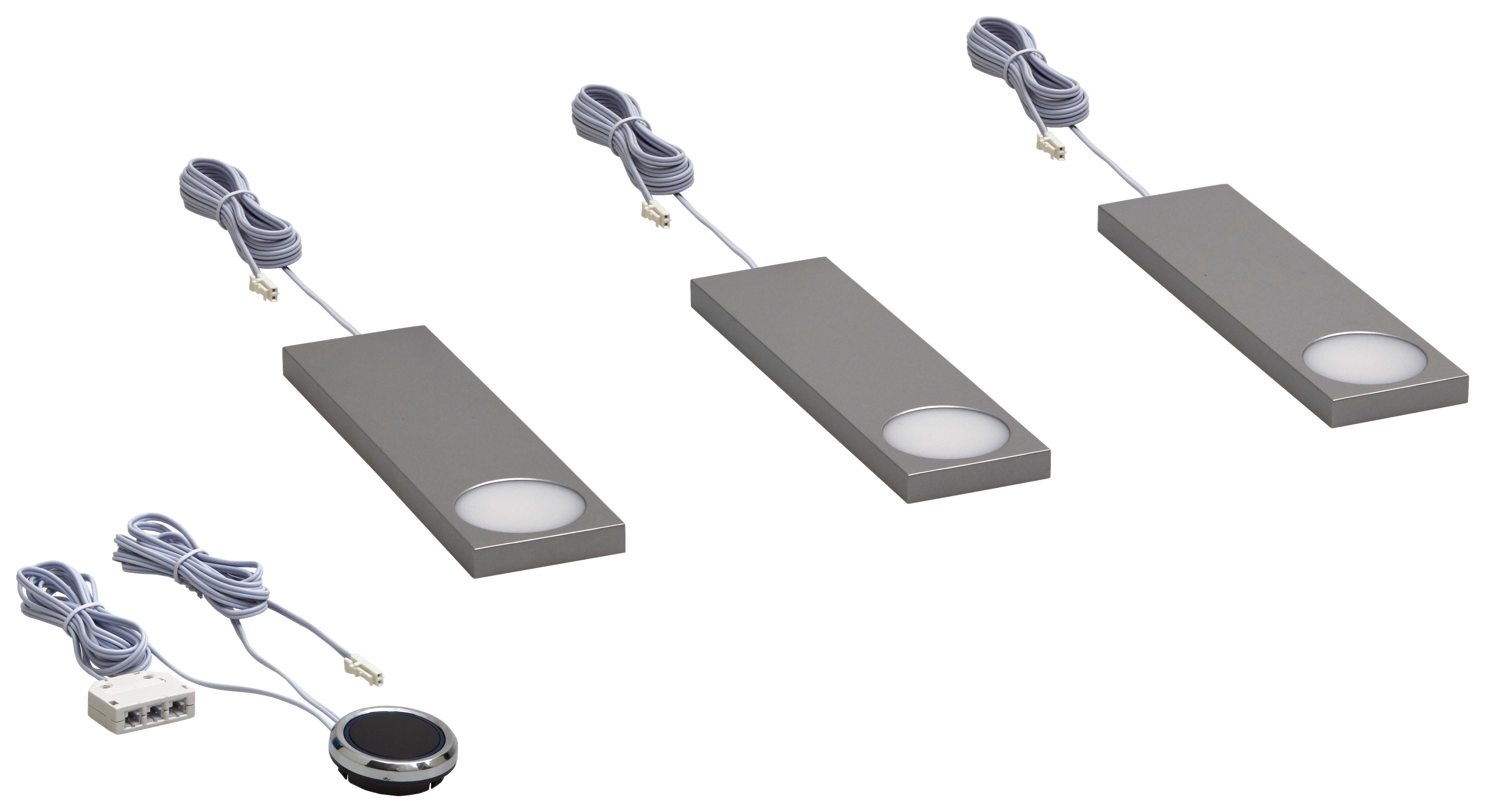 HÖLSCHER LED-Leuchten Cabinet Alu Alu B/H/T: ca. 19,5x1,25x11,2 cm Cabinet - weiß/Alu (19,50/1,25/11,20cm) - HÖLSCHER