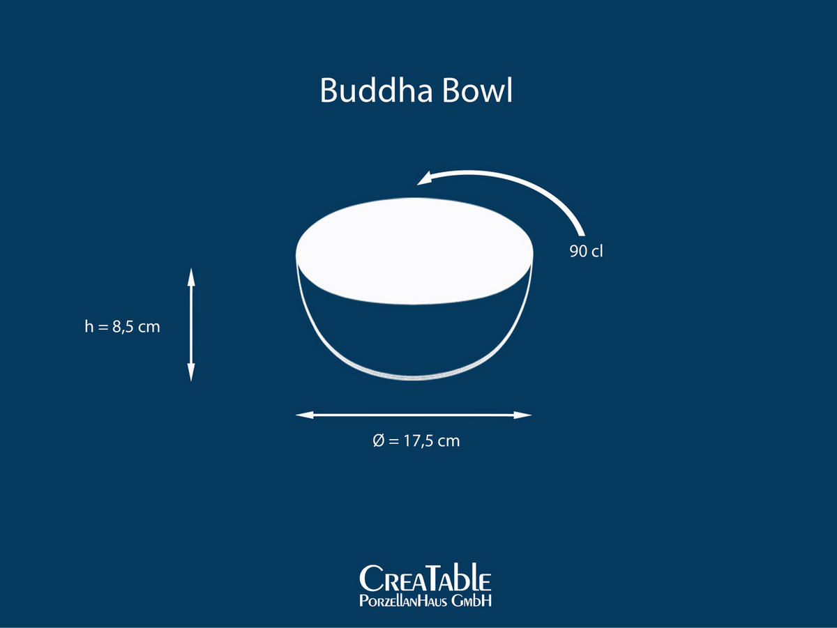 CreaTable Müslischalenset Cascade Bowls Mix Buddha bunt Steinzeug Cascade Bowls Mix Buddha - bunt - CreaTable