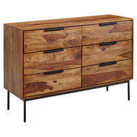 Kommode rosenholz Nachbildung B/H/T: ca. 117x80x42 cm Kommode - rosenholz (117,00/80,00/42,00cm) - Wohnling