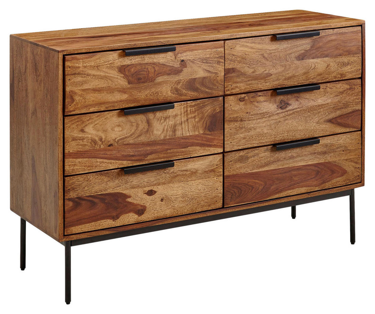 Kommode rosenholz Nachbildung B/H/T: ca. 117x80x42 cm Kommode - rosenholz (117,00/80,00/42,00cm) - Wohnling