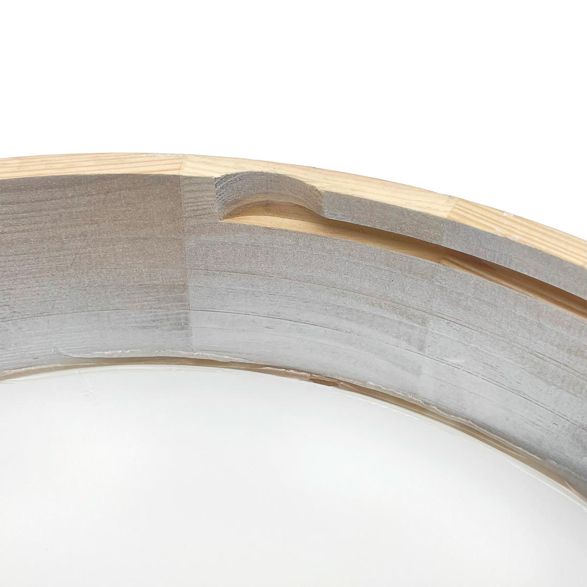 Lamkur Deckenleuchte hellbraun weiß Glas Holz B/H/L: ca. 38,5x12x38,5 cm 3 Brennstellen Eveline - weiß/hellbraun (38,50/38,50/12,00cm) - Lamkur