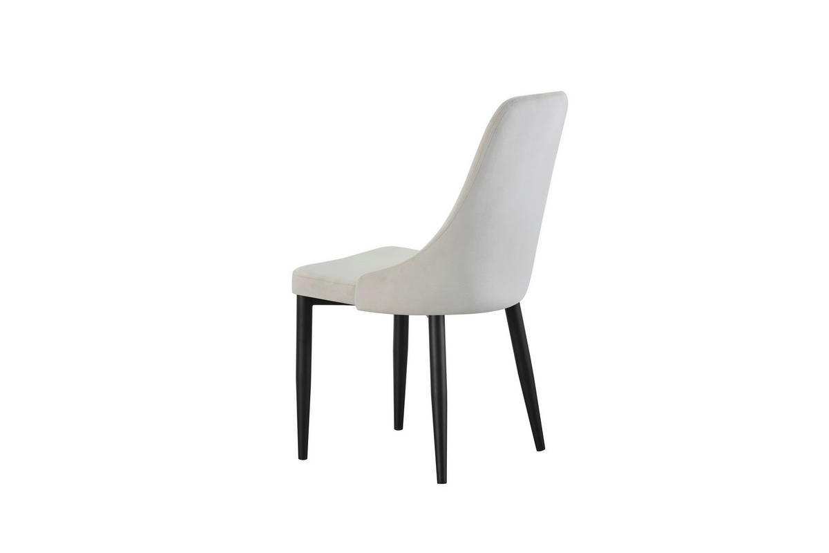 Stuhl CLAUDIA, 2er Set creme schwarz B/H/T: ca. 44x88x58 cm CLAUDIA, 2er Set - creme/schwarz (44,00/88,00/58,00cm) - xonox.home