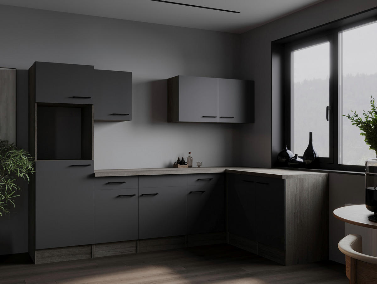 Winkelküche Oliver B/H/T: ca. 280x205x172 cm Oliver - Eiche/grau (280,00/205,00/172,00cm) - Respekta