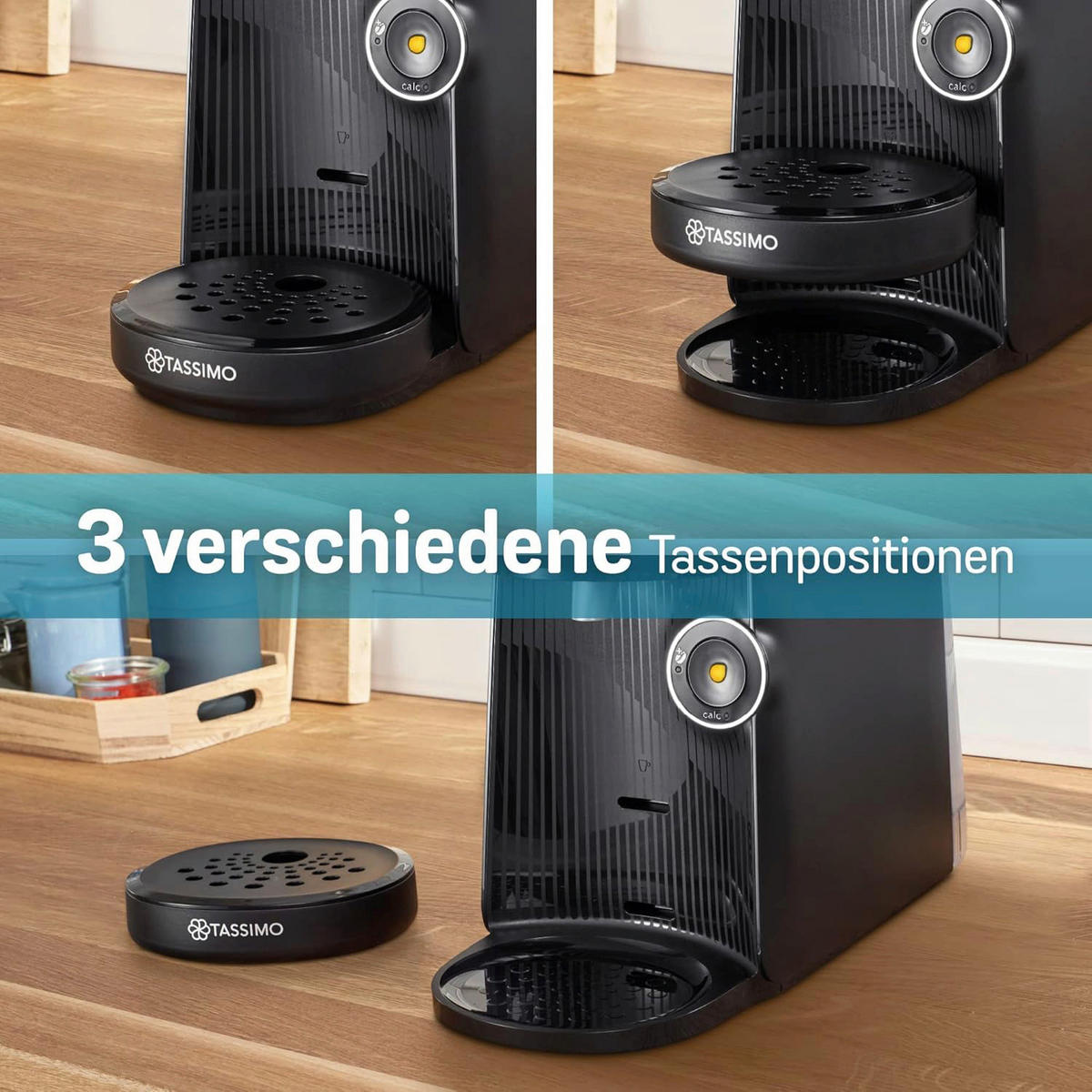 Bosch Kapselmaschine Tassimo Finesse TAS16B2 schwarz Kunststoff B/H/T: ca. 15,7x26,5x36,6 cm Tassimo Finesse - schwarz (15,70/26,50/36,60cm) - Bosch