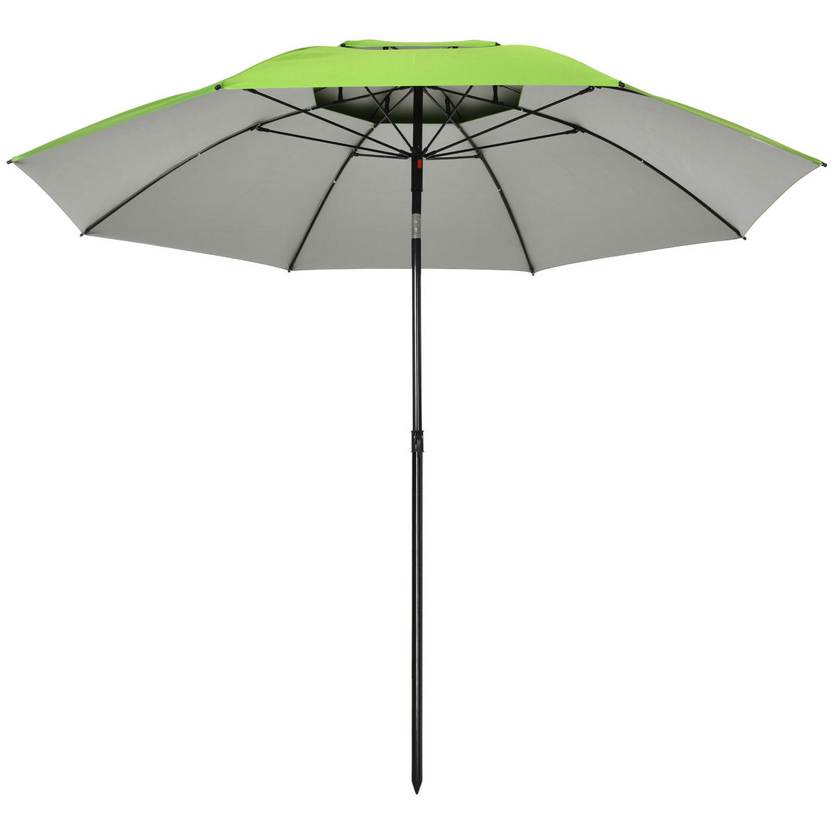 Outsunny Sonnenschirm grün Stahl B/H/L: ca. 185x205x185 cm Sonnenschirm - grün (185,00/185,00/205,00cm) - Outsunny
