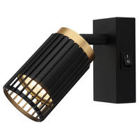 GLOBO Strahler mattschwarz Metall Aluminium B/H: ca. 7x12 cm GU10 1 Brennstellen Korben - mattschwarz (7,00/12,00cm) - GLOBO