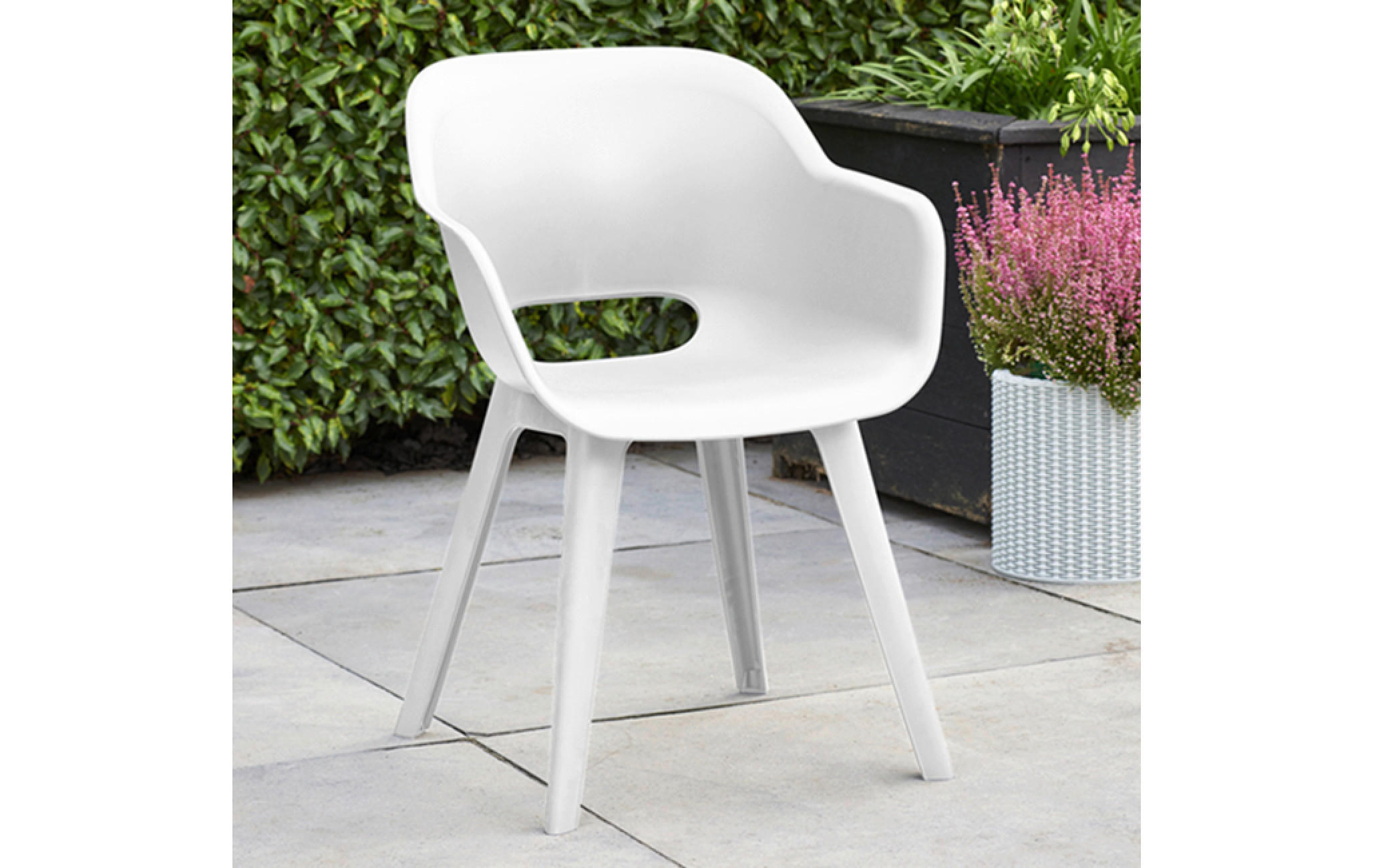 Thumbnail - Jardin Gartenstuhl Akola weiß Polypropylen B/H/L: ca. 60x62x60 cm