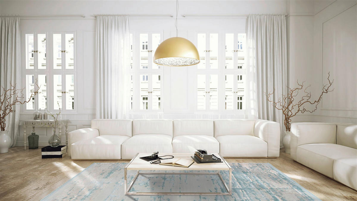 Arte Espina Kurzflorteppich Queen 100 hellblau B/L: ca. 80x150 cm Queen 100 - hellblau (80,00/150,00cm) - Arte Espina