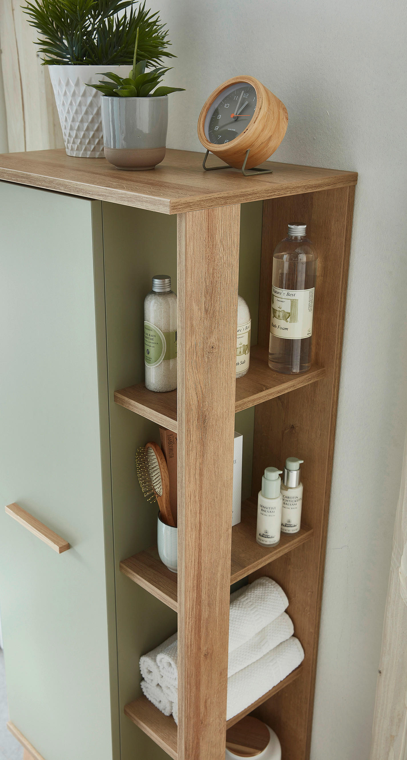 Midischrank Quickset 963 salbei Nachbildung Eiche Riviera Nachbildung B/H/T: ca. 50,5x120x33 cm Quickset 963 - Eiche/salbei (50,50/120,00/33,00cm) - Pelipal