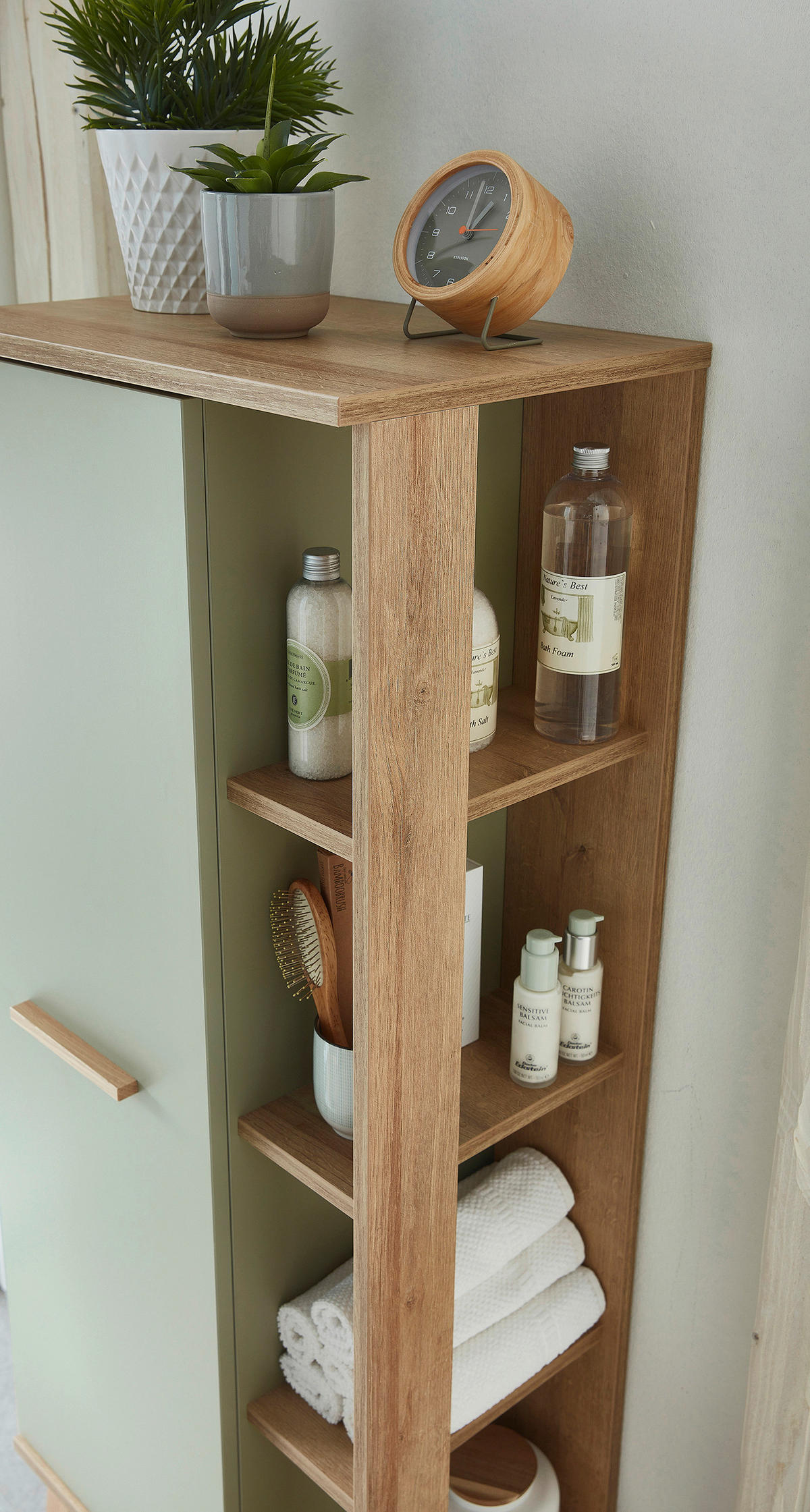 Midischrank Quickset 963 salbei Nachbildung Eiche Riviera Nachbildung B/H/T: ca. 50,5x120x33 cm Quickset 963 - Eiche/salbei (50,50/120,00/33,00cm) - Pelipal