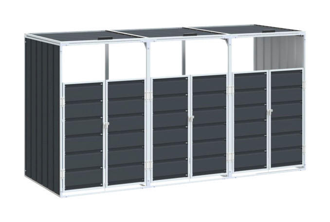 VidaXL Mülltonnenbox anthrazit Mülltonnenbox - anthrazit - VidaXL