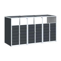 VidaXL Mülltonnenbox anthrazit Mülltonnenbox - anthrazit - VidaXL