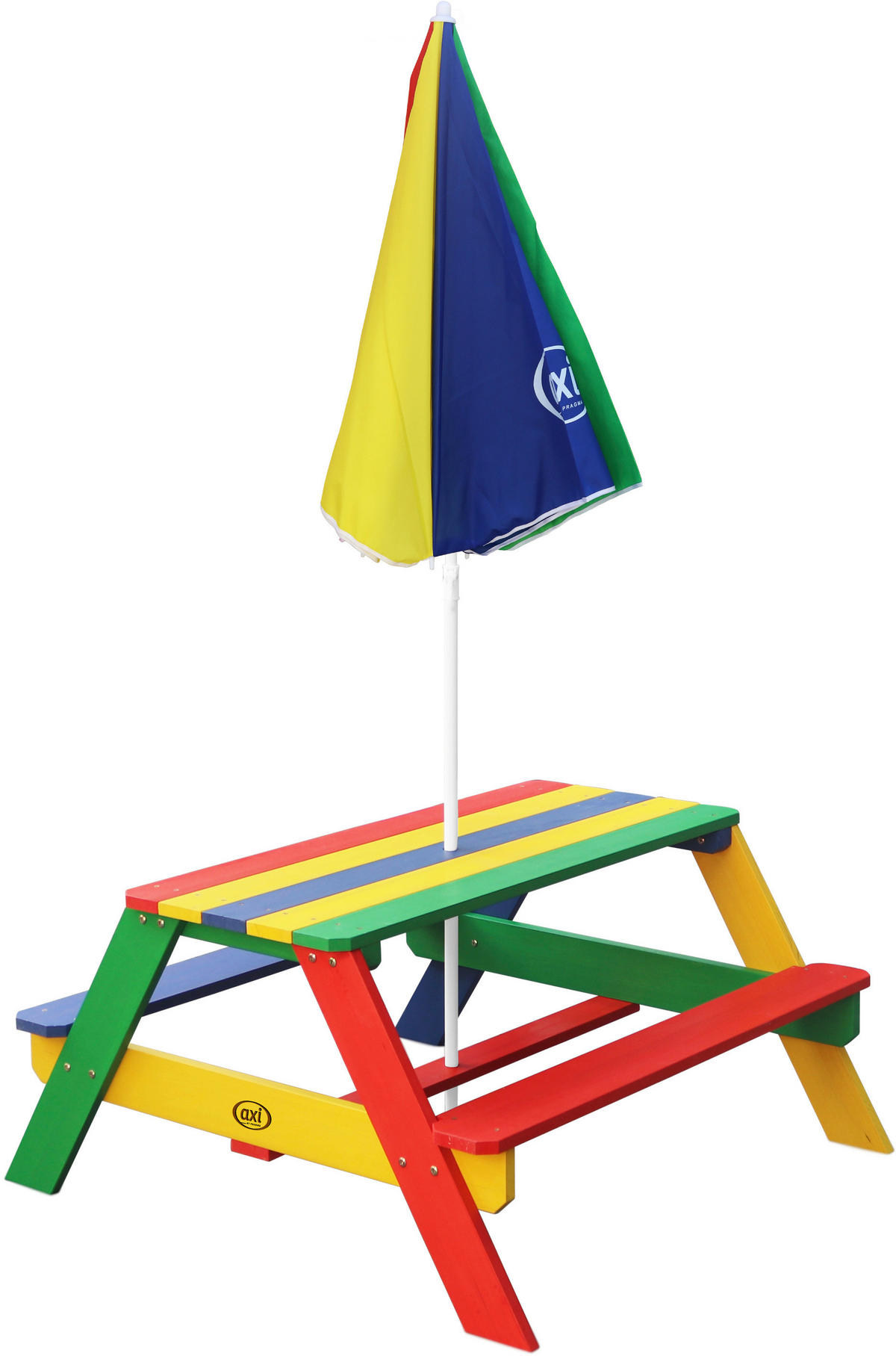 AXI Picknicktisch Nick bunt Holz B/H/L: ca. 98x49x95 cm Nick - bunt (95,00/98,00/49,00cm) - AXI