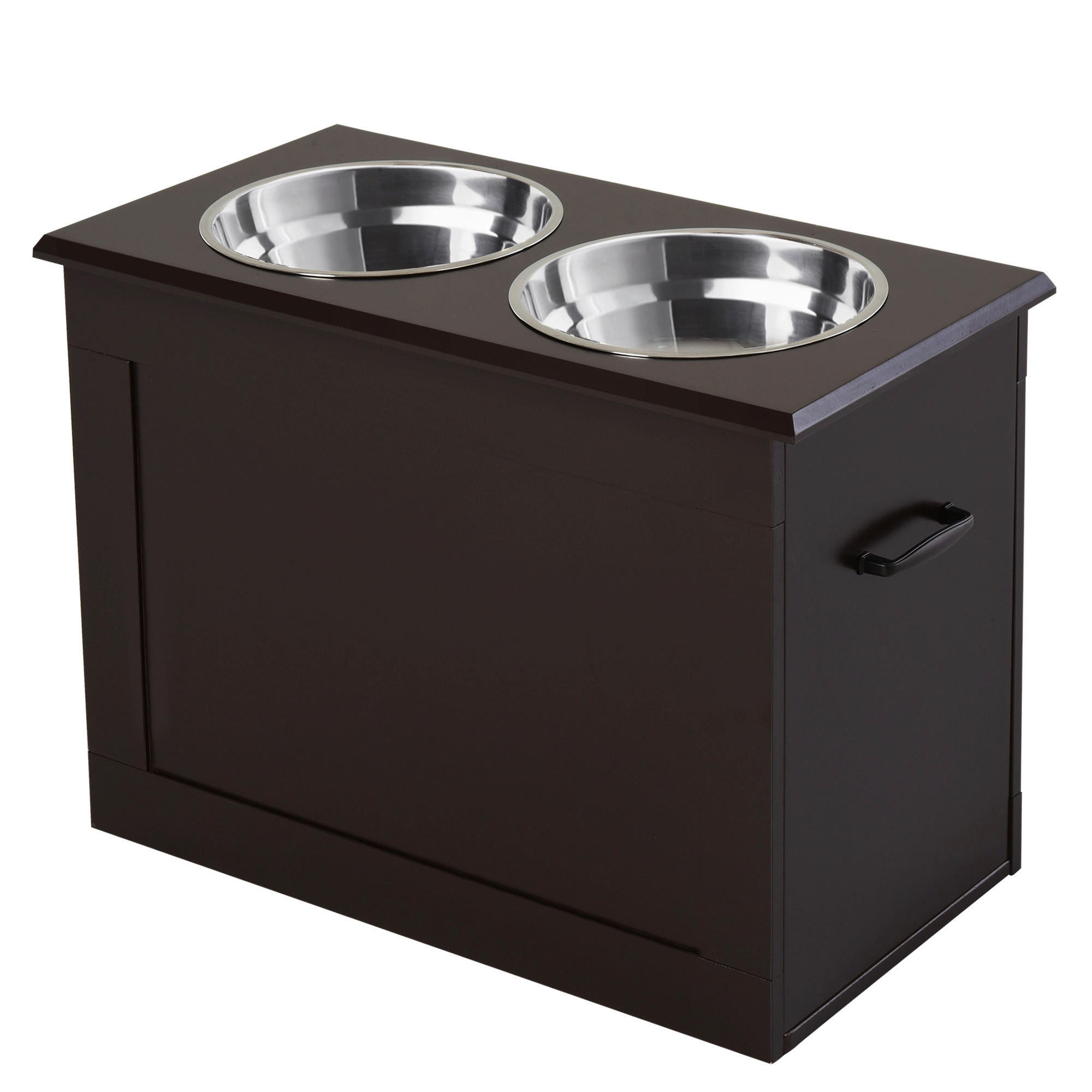 PawHut Futternapf braun MDF B/H/L: ca. 60x41x30 cm Futternapf - braun (30,00/60,00/41,00cm) - PawHut