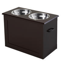 PawHut Futternapf braun MDF B/H/L: ca. 60x41x30 cm Futternapf - braun (30,00/60,00/41,00cm) - PawHut