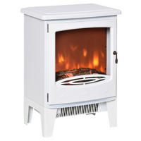 HOMCOM Elektro-Kamin weiß Metall Kunststoff Glas B/H/T: ca. 39x54,8x26 cm ca. 1800 W Elektrokamin 820-193V90WT - weiß (39,00/54,80/26,00cm) - HOMCOM