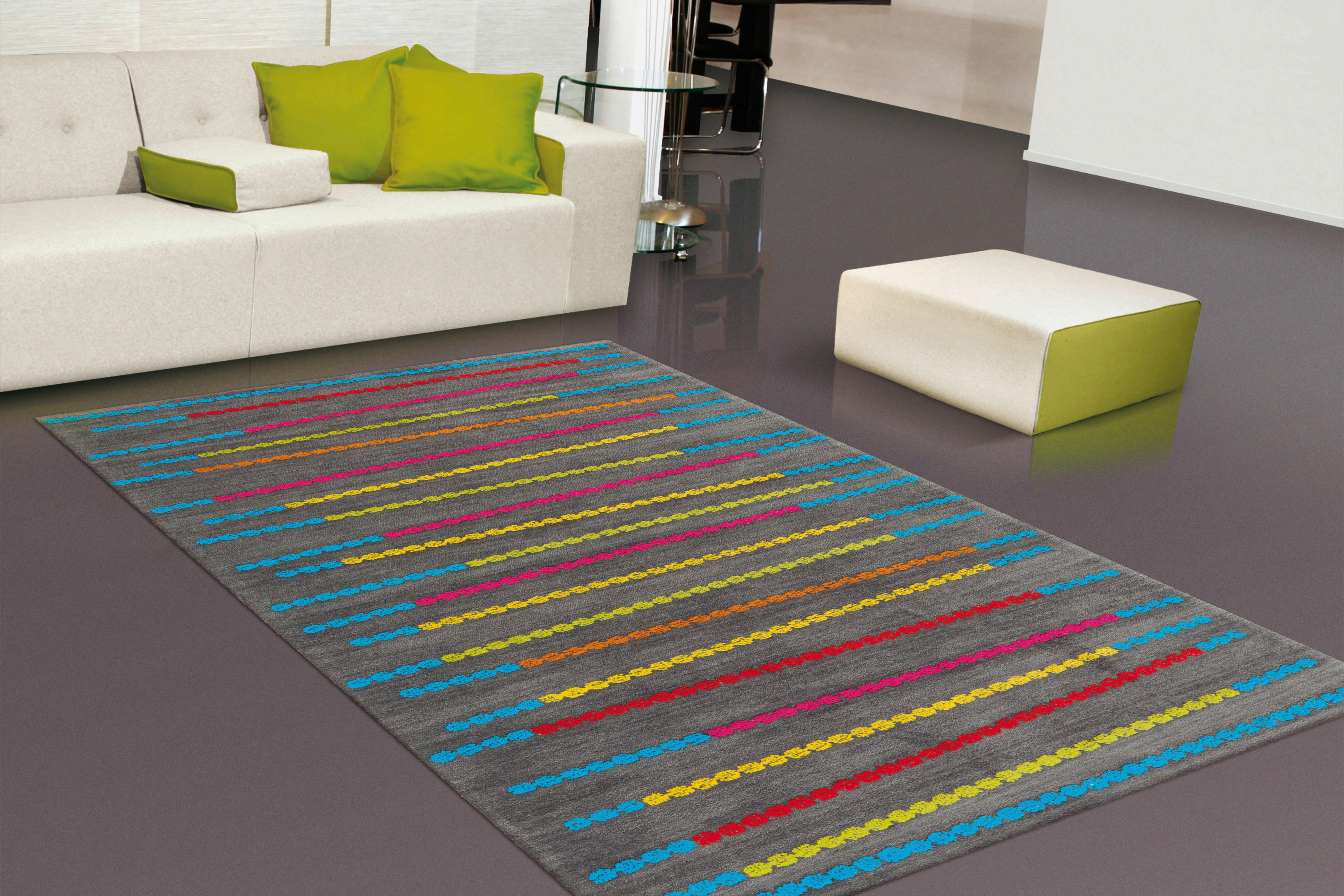 Arte Espina Kurzflorteppich Mood 4311 mehrfarbig B/L: ca. 170x240 cm Mood 4311 - blau/mehrfarbig (170,00/240,00cm) - Arte Espina