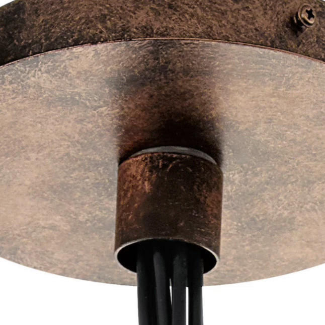 Eglo Pendelleuchte Kupfer Metall B/H/L: ca. 38,5x110x38,5 cm E27 7 Brennstellen Priddy - Kupfer (38,50/38,50/110,00cm) - Eglo