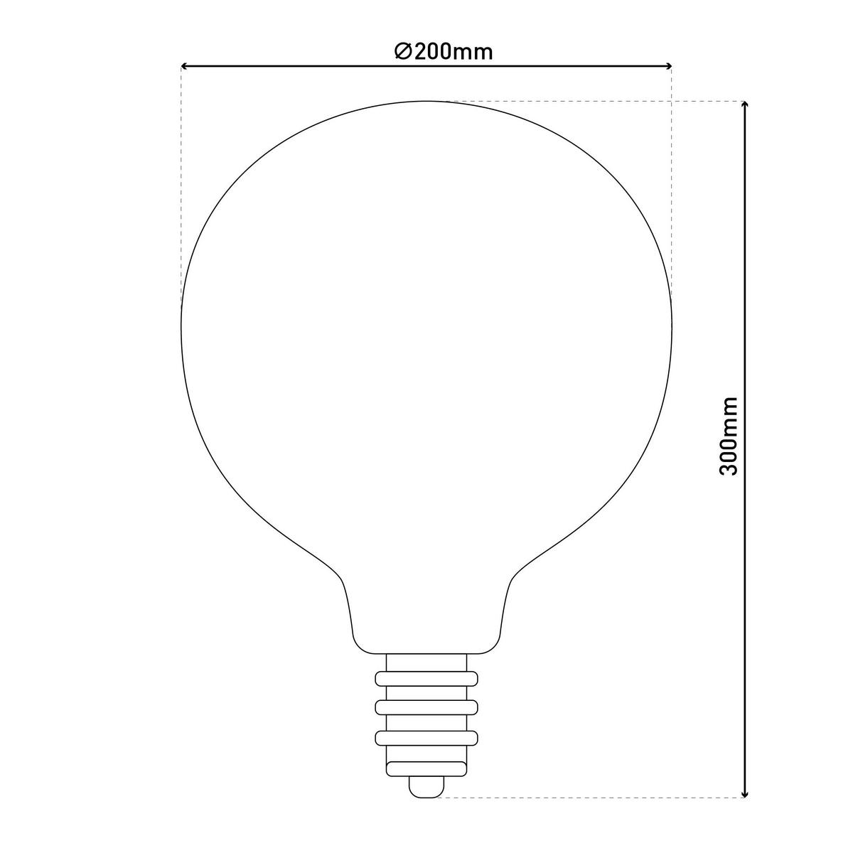 Näve Leuchten LED-Leuchtmittel NV4109226 E27 Dilly Max - warmweiß (20,00/30,00/20,00cm) - Näve Leuchten