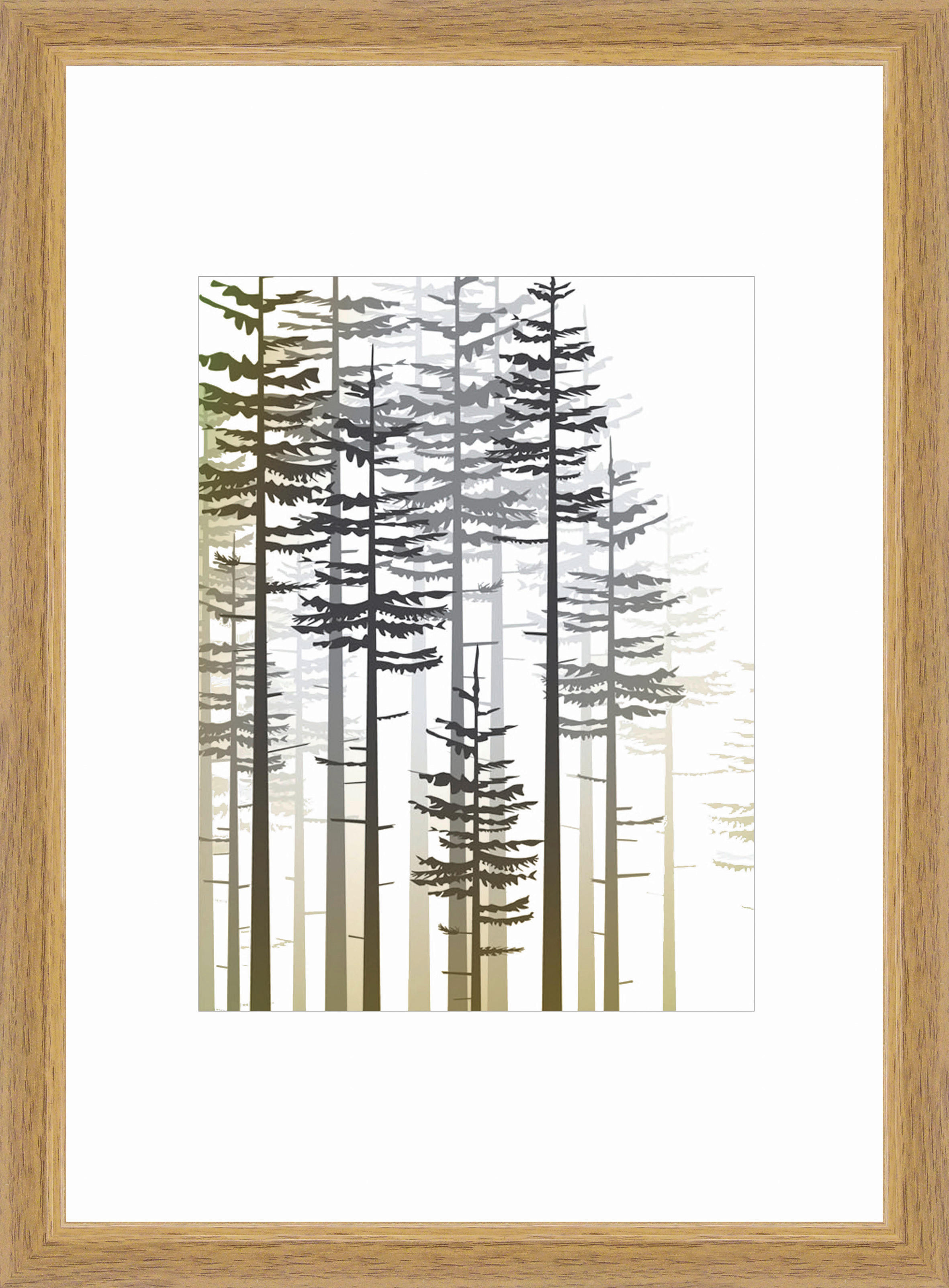 Bilderrahmen Eiche Holz B/H/L: ca. 21x29,7x2 cm Holzrahmen_Modern 21x29,7 - Eiche (2,00/21,00/29,70cm)