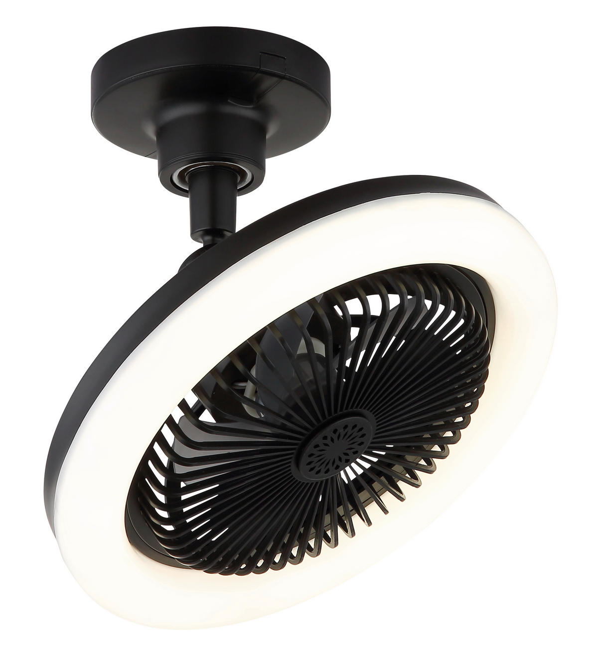 GLOBO Deckenventilator Opal mattschwarz H/D: ca. 21,7x25,8 cm max. 20 W LIDEA - Opal/mattschwarz (25,80/21,70cm) - GLOBO