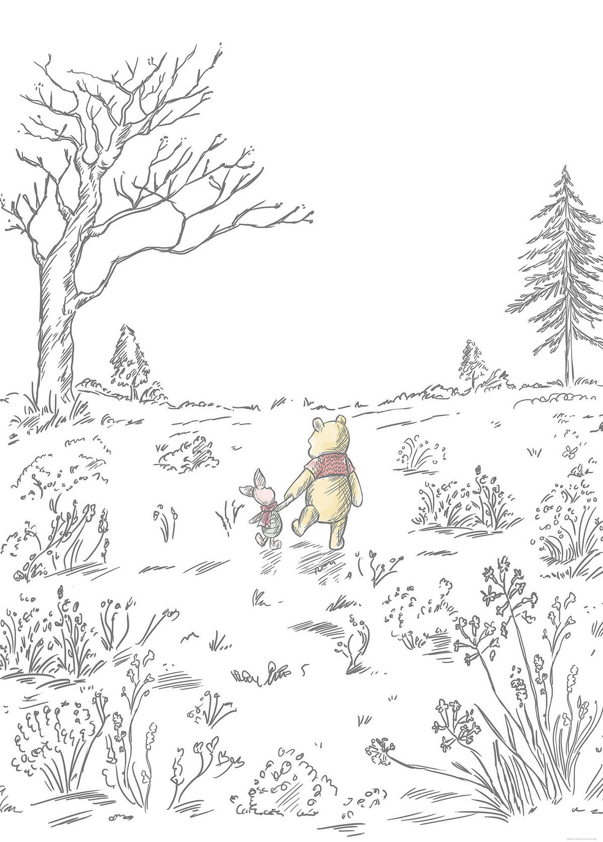 Komar Fototapete Winnie the Pooh Walk IADX4-043 B/H: ca. 200x280 cm Winnie the Pooh Walk IADX4-043 - (200,00/280,00cm) - Komar