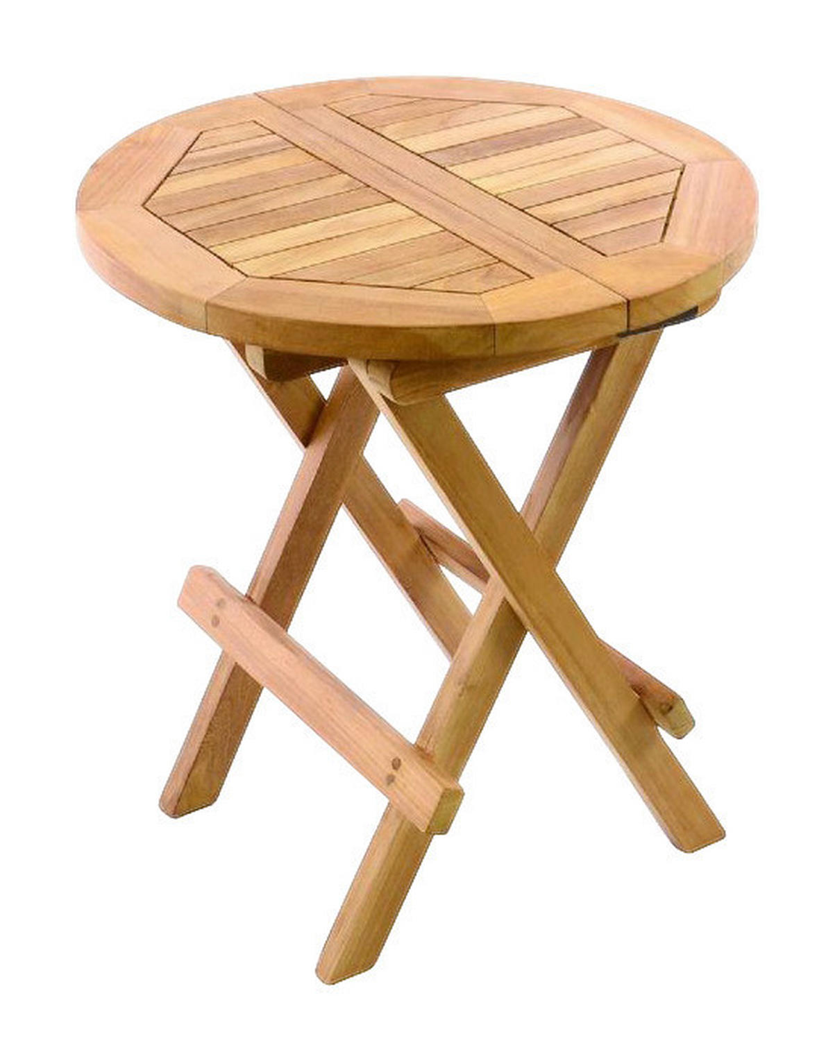 VCM Beistelltisch braun Teakholz B/H/T: ca. 40x51x7 cm Beistelltisch - braun (40,00/51,00/7,00cm) - VCM