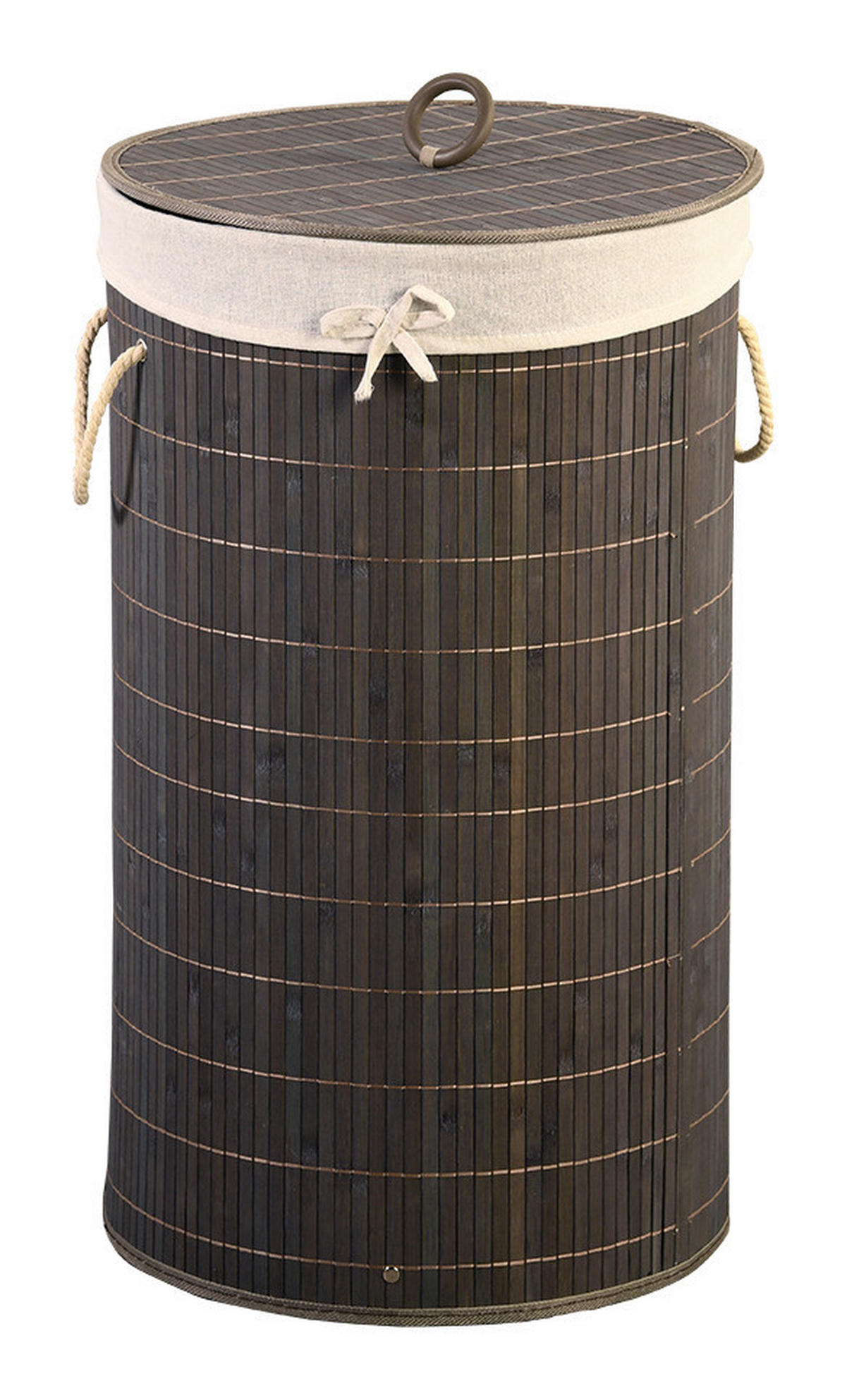 Kesper Wäschesammler grau Bambus B/H/L: ca. 31x4x61 cm Wäschesammler - grau (61,00/31,00/4,00cm) - Kesper