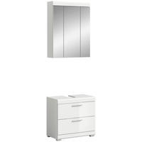 Badezimmer-Set Scout weiß weiß Hochglanz B/H/T: ca. 60x191x37 cm Scout - weiß (60,00/191,00/37,00cm) - xonox.home