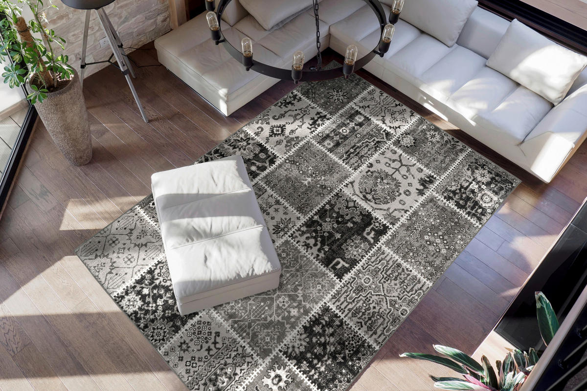 360Living Teppich Ariya grau B/L: ca. 160x230 cm Ariya - grau (160,00/230,00cm) - 360Living