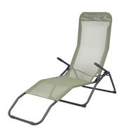 POCOline Wellnessliege salbei Textilene B/H/L: ca. 59x98x145 cm Wellnessliege - anthrazit/salbei (145,00/59,00/98,00cm) - POCOline