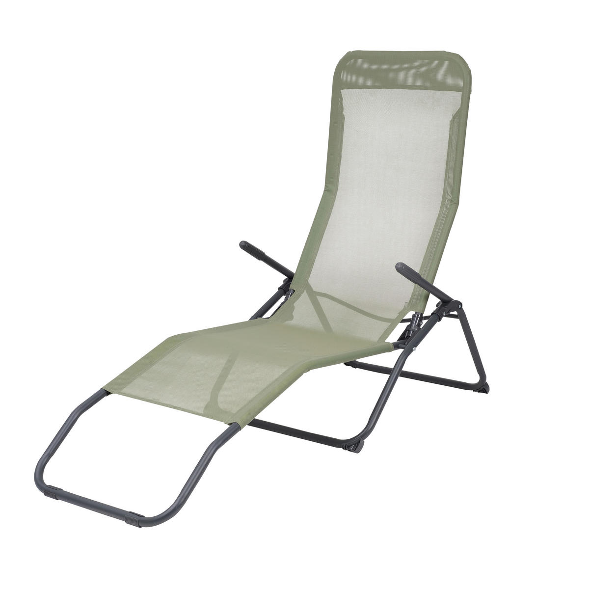 POCOline Wellnessliege salbei Textilene B/H/L: ca. 59x98x145 cm Wellnessliege - anthrazit/salbei (145,00/59,00/98,00cm) - POCOline