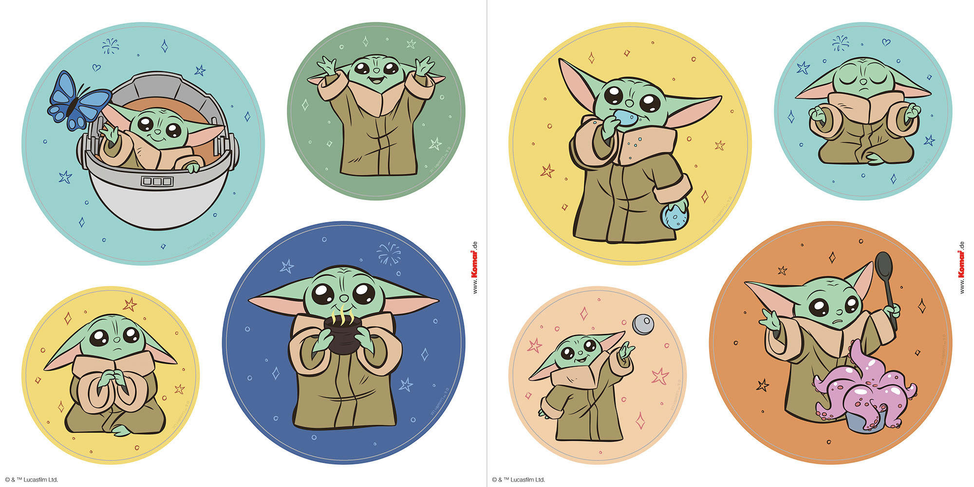 Komar Fenstersticker Grogu Padawan  Grogu Padawan B/L: ca. 30x30 cm Grogu Padawan - (30,00/30,00cm) - Komar