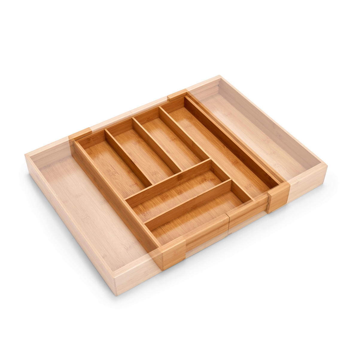 Zeller Besteckkasten ausziehbar natur Bambus B/H/L: ca. 35x6,5x43 cm Besteckkasten_ausziehbar - natur (43,00/35,00/6,50cm) - Zeller