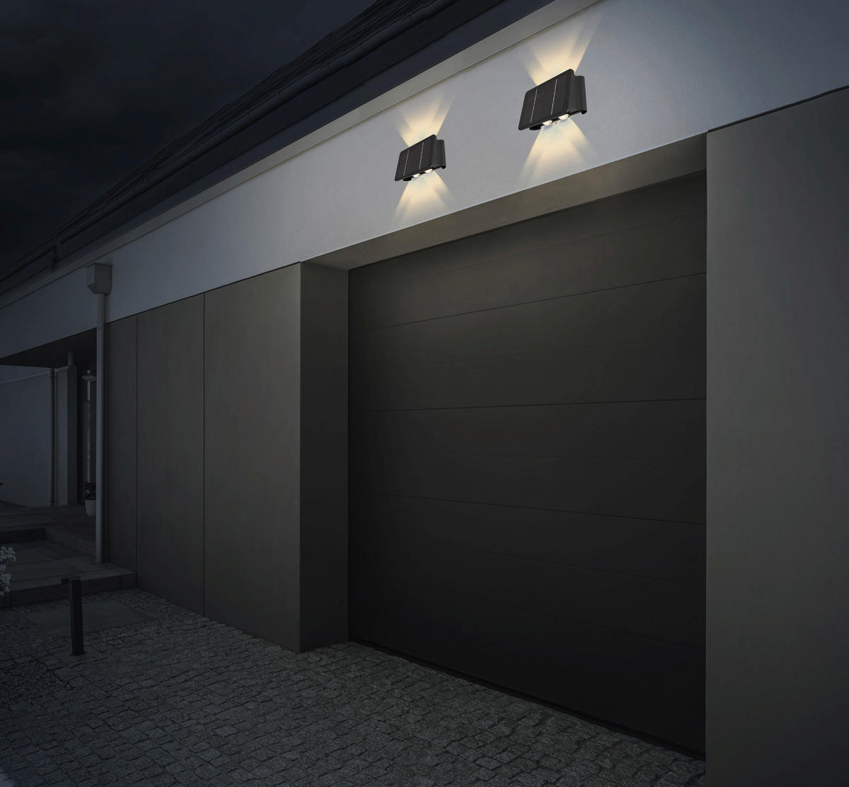 Solarleuchte klar schwarz Kunststoff H/D: ca. 10,8x15,34 cm Bernadette - klar/schwarz (15,34/10,80cm) - GLOBO