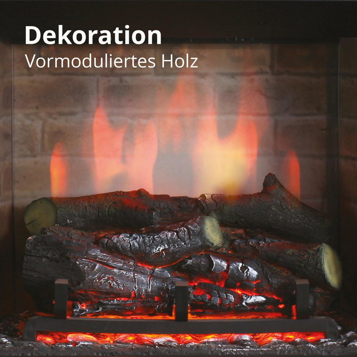 Balderia Einbaukamin Calida schwarz MDF B/H/T: ca. 54,5x63x22,3 cm Elekt.-Kamin Calida 23" EF42C - schwarz (54,50/63,00/22,30cm) - Balderia