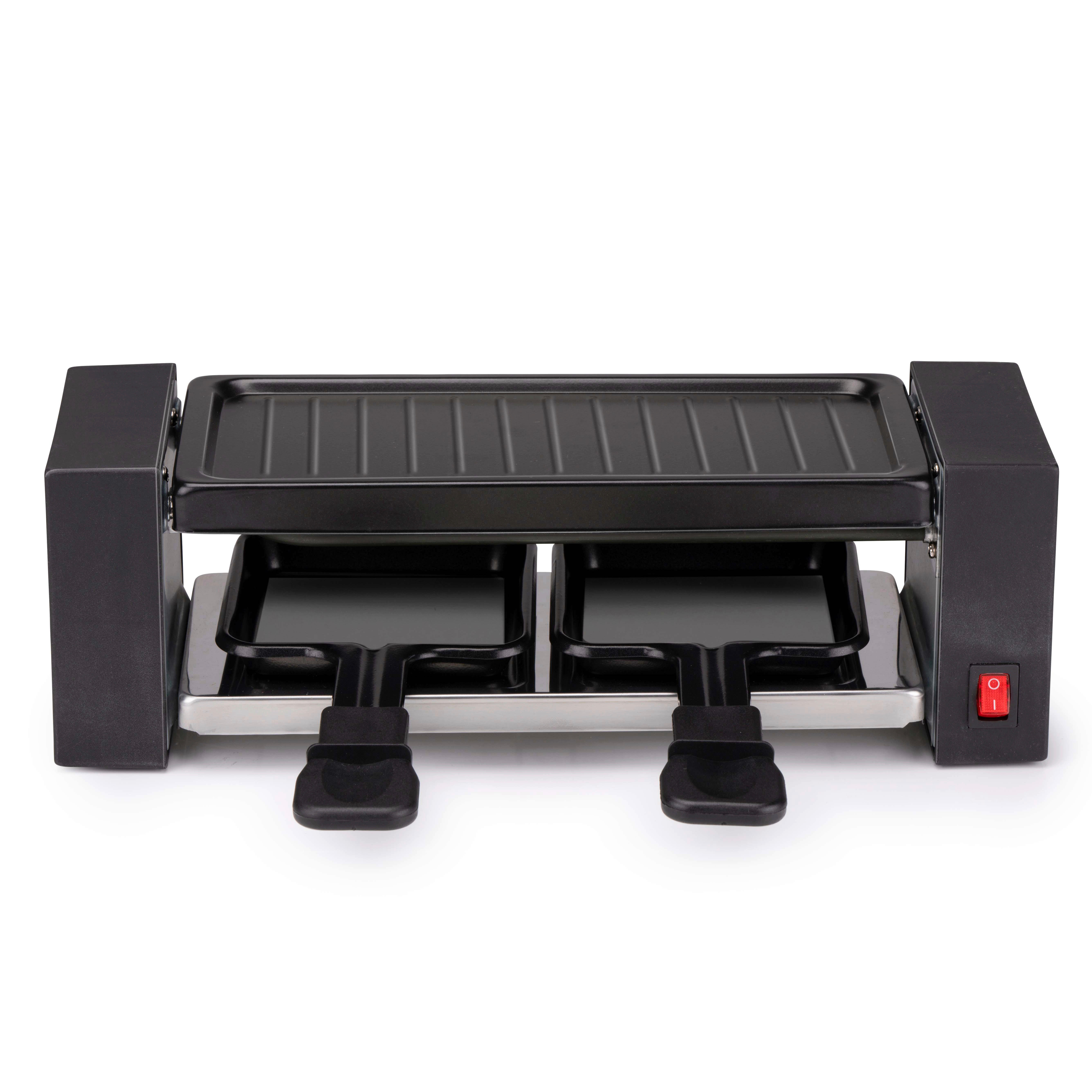 Alpina Raclette schwarz Edelstahl B/H/L: ca. 30x10x10 cm Raclettegrill_2_Personen - schwarz (10,00/30,00/10,00cm) - Alpina