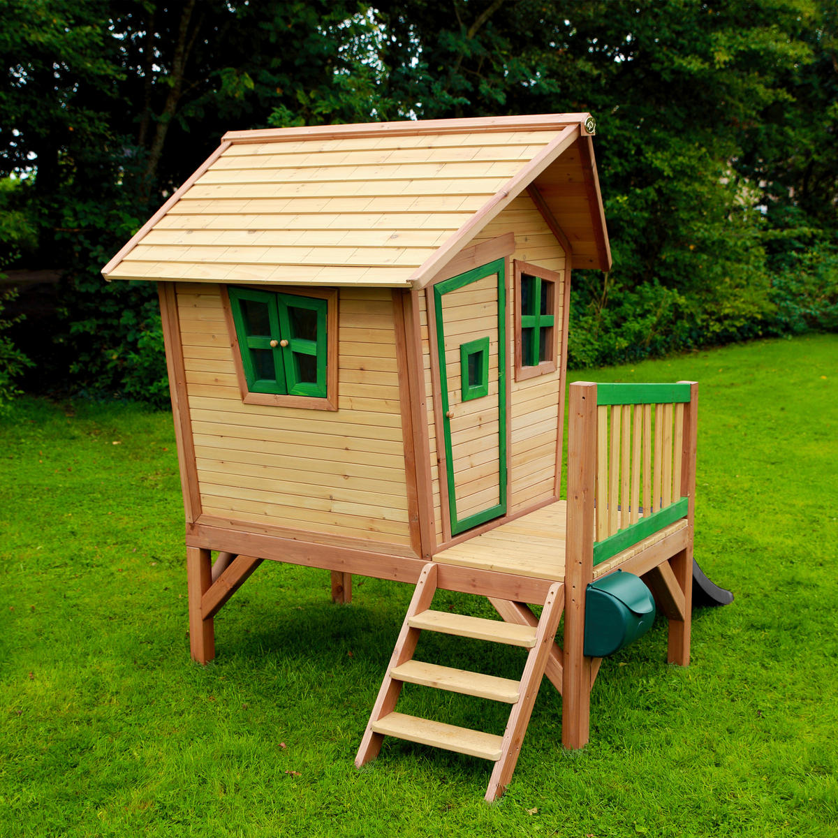 AXI Spielhaus Robin grau B/H/L: ca. 264x203x177 cm Robin - braun/grün (177,00/264,00/203,00cm) - AXI