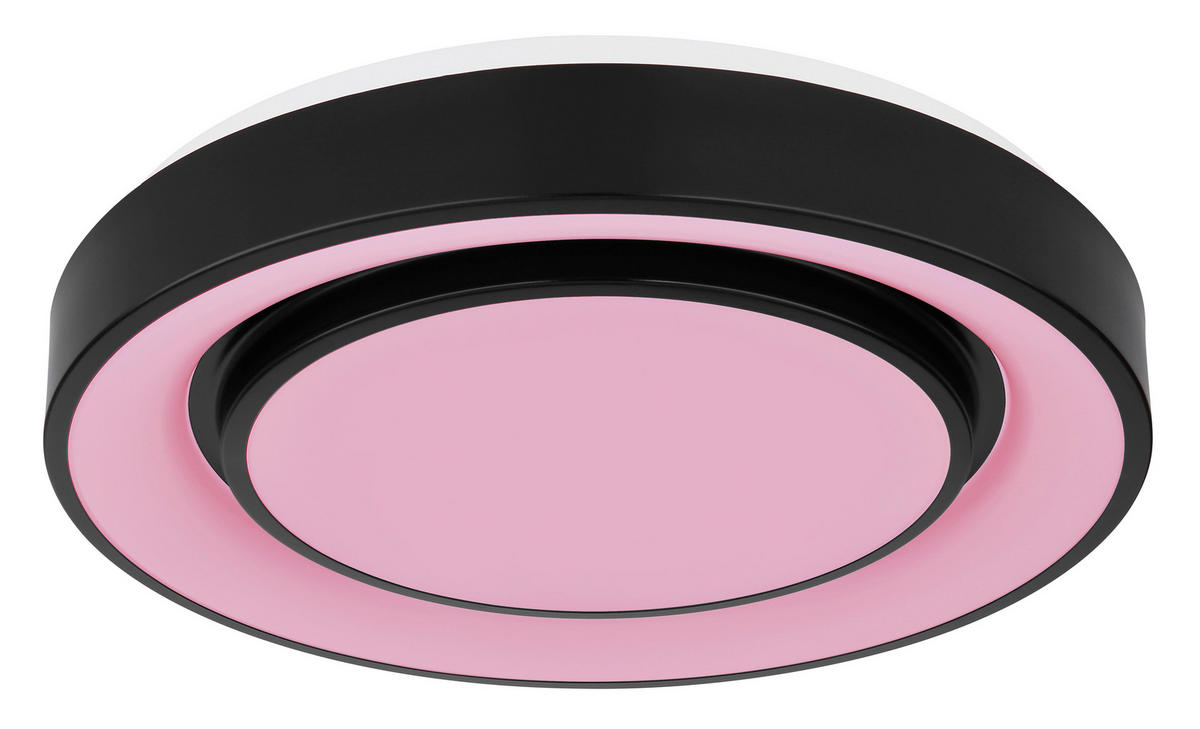 GLOBO Deckenleuchte SULLY 41368-24 schwarz Opal Metall Kunststoff H/D: ca. 7,5x38 cm SULLY - schwarz/Opal (38,00/7,50cm) - GLOBO
