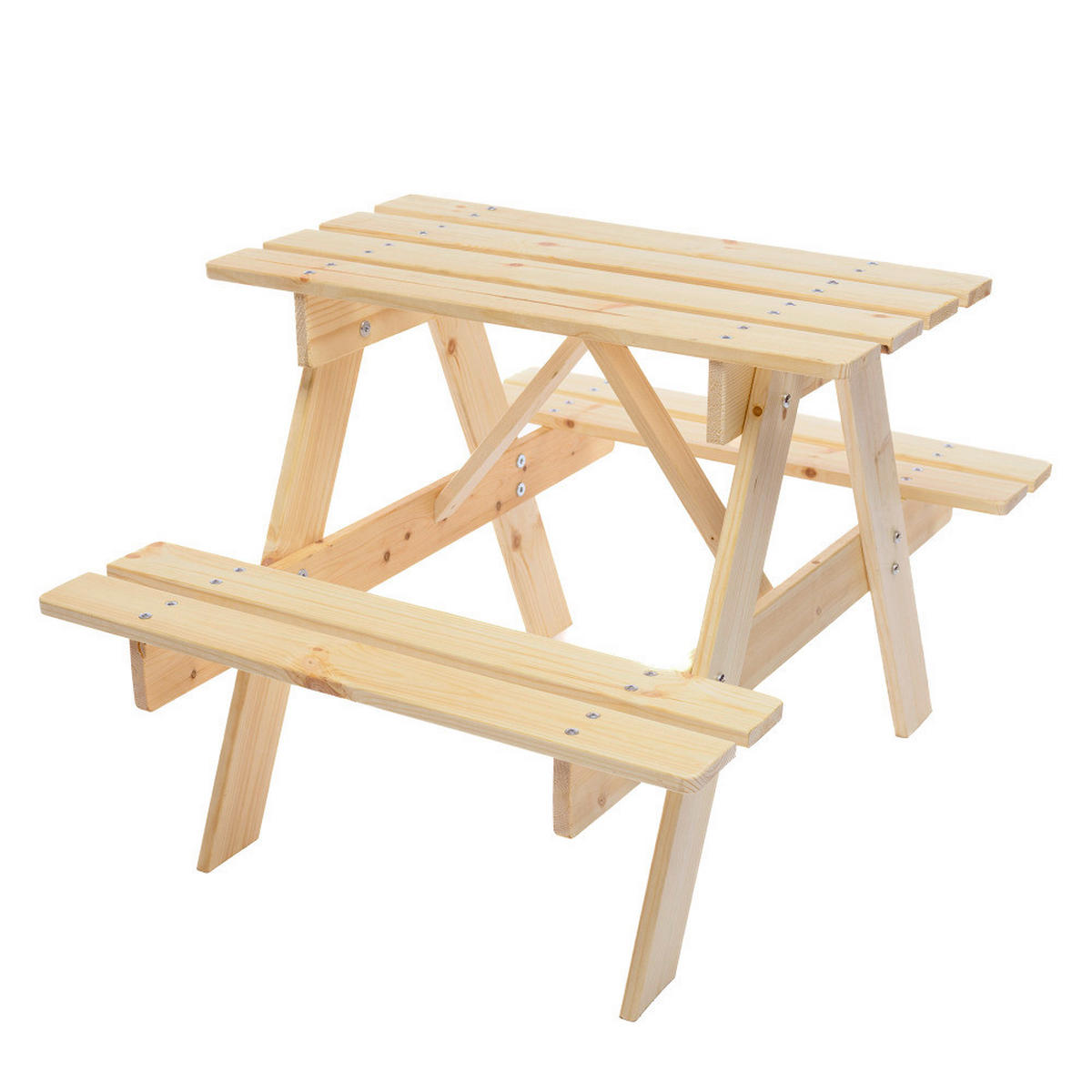 Timbela Kindersitzgarnitur M012 natur Holz B/H/L: ca. 60x50x81 cm M012 - natur (81,00/60,00/50,00cm) - Timbela