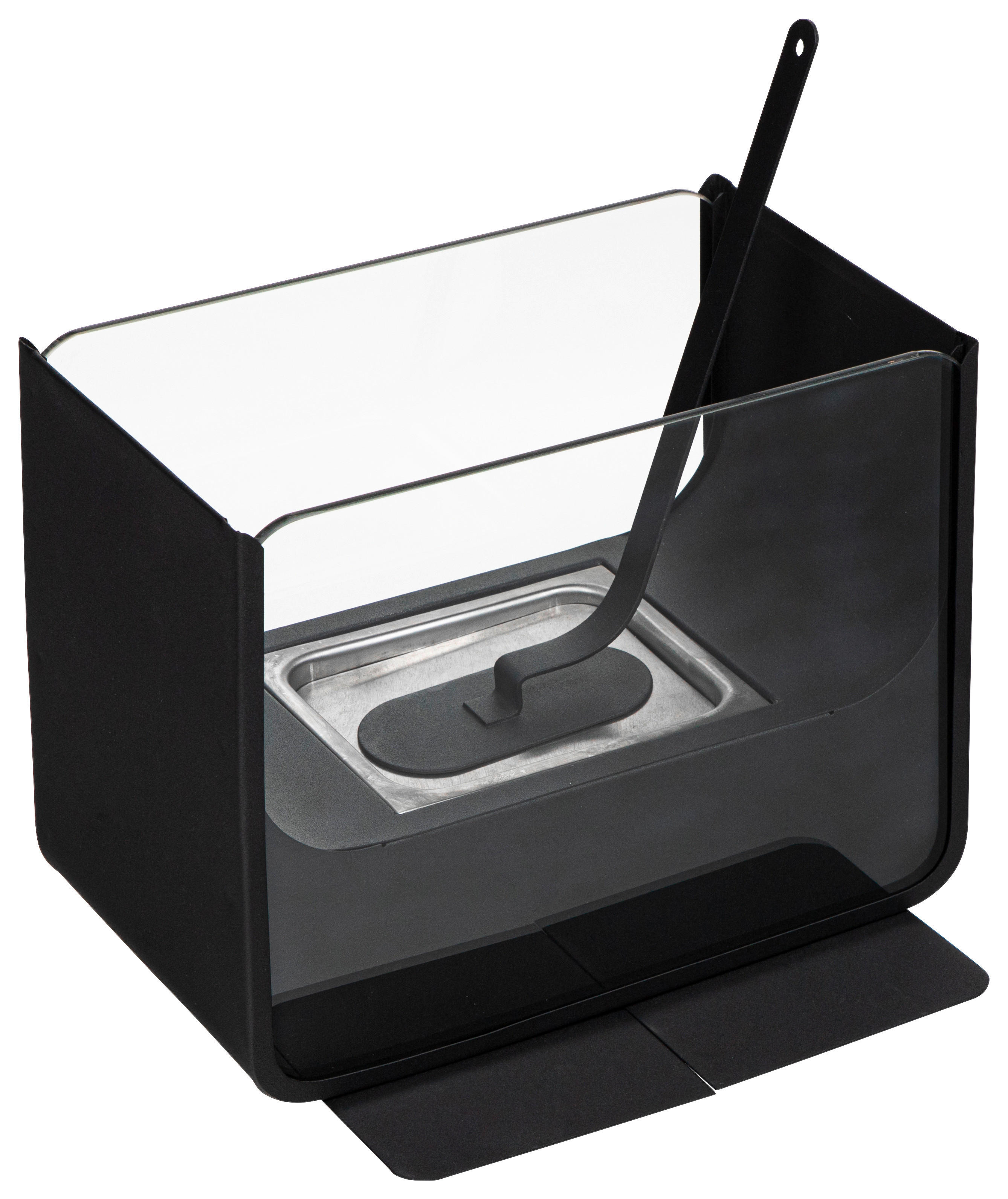 HI Tischkamin schwarz Eisen B/H/L: ca. 20x25x21 cm Tischkamin_Bio-Ethanol - schwarz (21,00/20,00/25,00cm) - HI