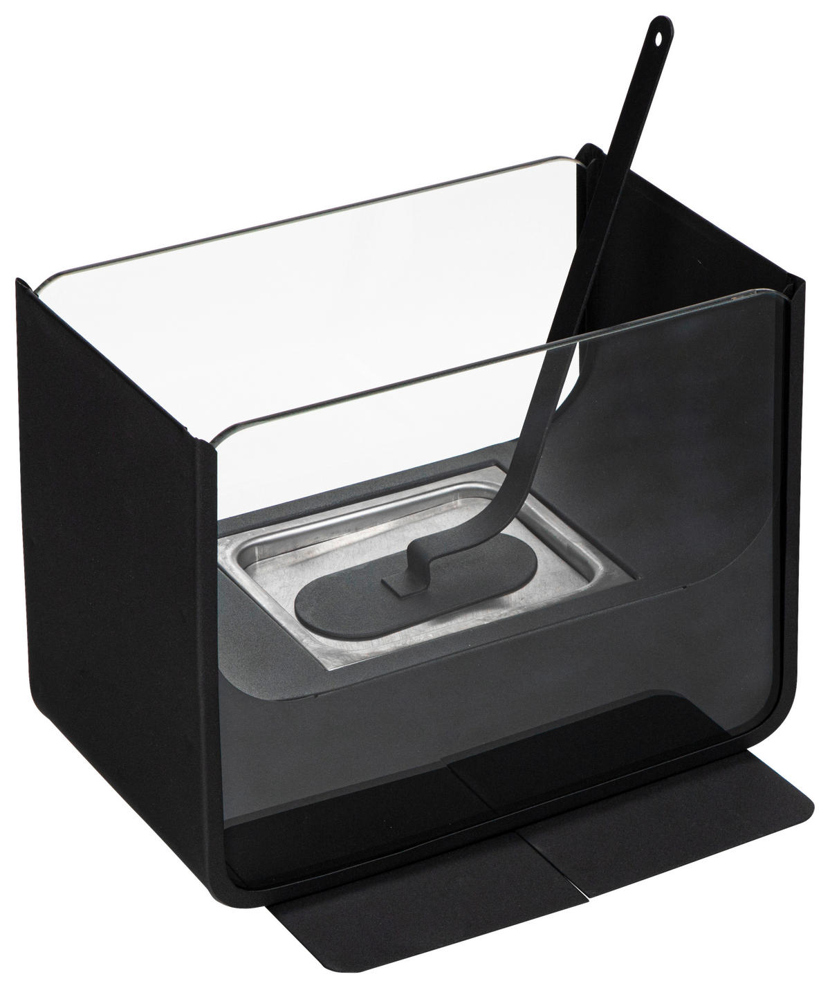HI Tischkamin schwarz Eisen B/H/L: ca. 20x25x21 cm Tischkamin_Bio-Ethanol - schwarz (21,00/20,00/25,00cm) - HI