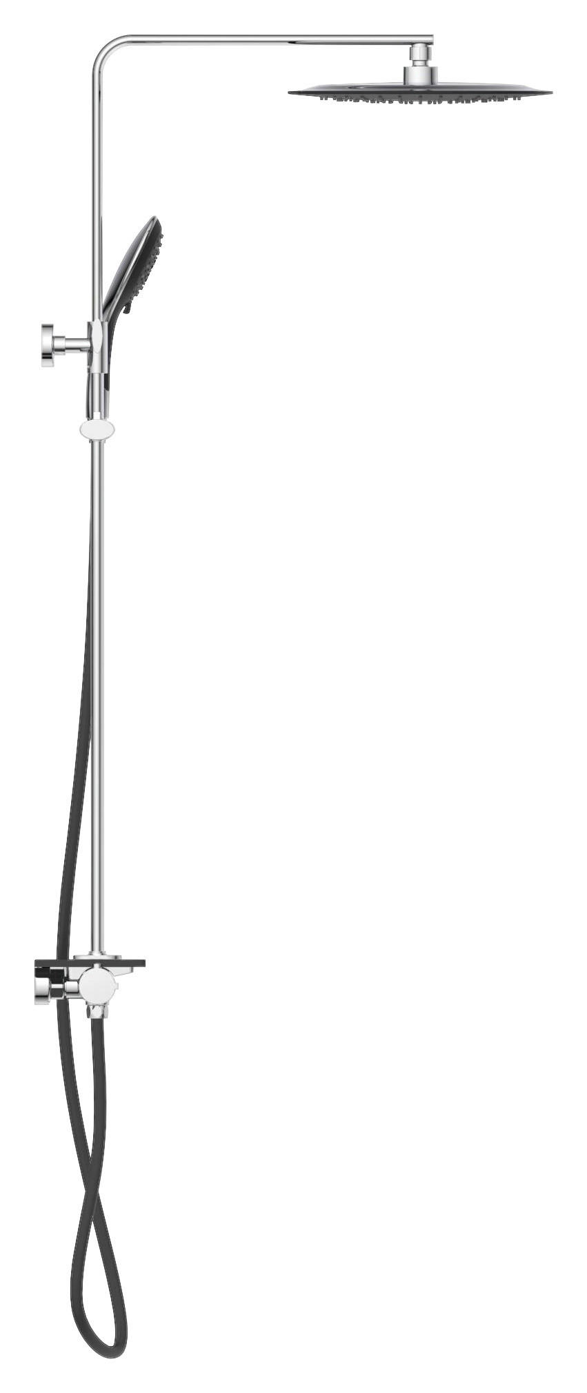 Überkopf-Brauseset GRANDE VITA schwarz B/H/T: ca. 41x76x8 cm GRANDE VITA - schwarz (41,00/76,00/8,00cm) - Eisl