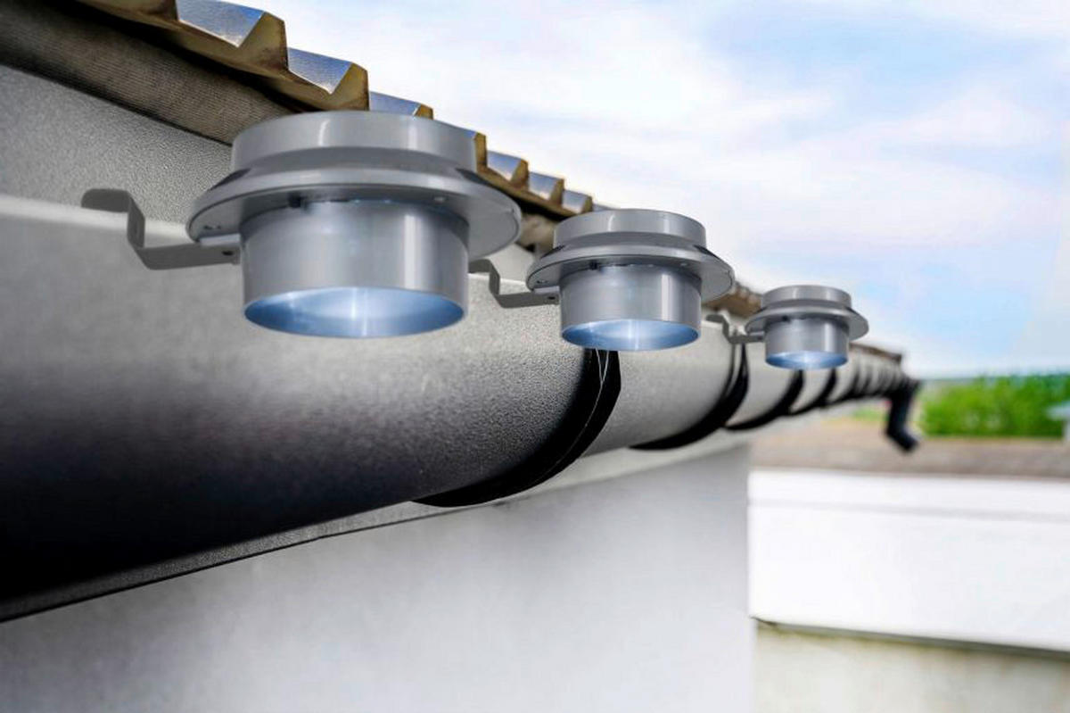 Solar-Dachrinnenleuchte 6er-Set NV5205516 grau Metall Kunststoff H/D: ca. 6x12 cm MISTRA - grau (12,00/6,00cm) - Näve Leuchten